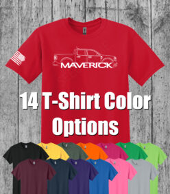 Ford Maverick 2025 - Outlined Silhouette T-Shirt w/ American Flag