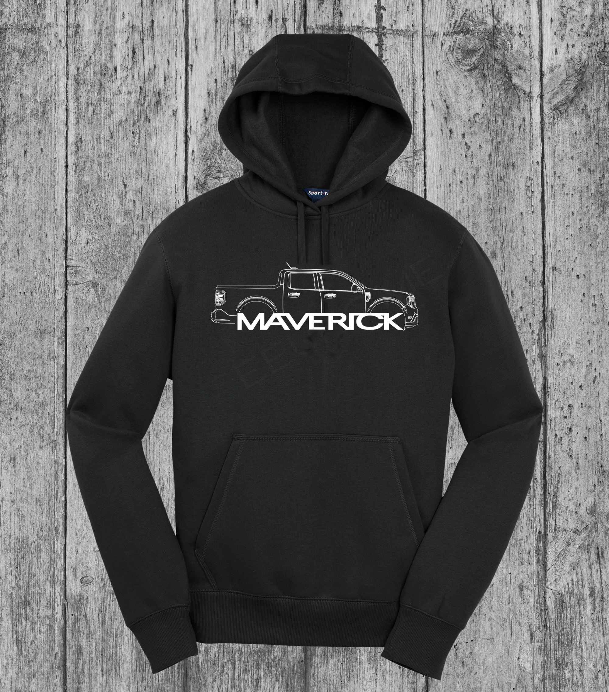 Ford Maverick 2025-2026 - Outlined Silhouette Side Hoodie v1